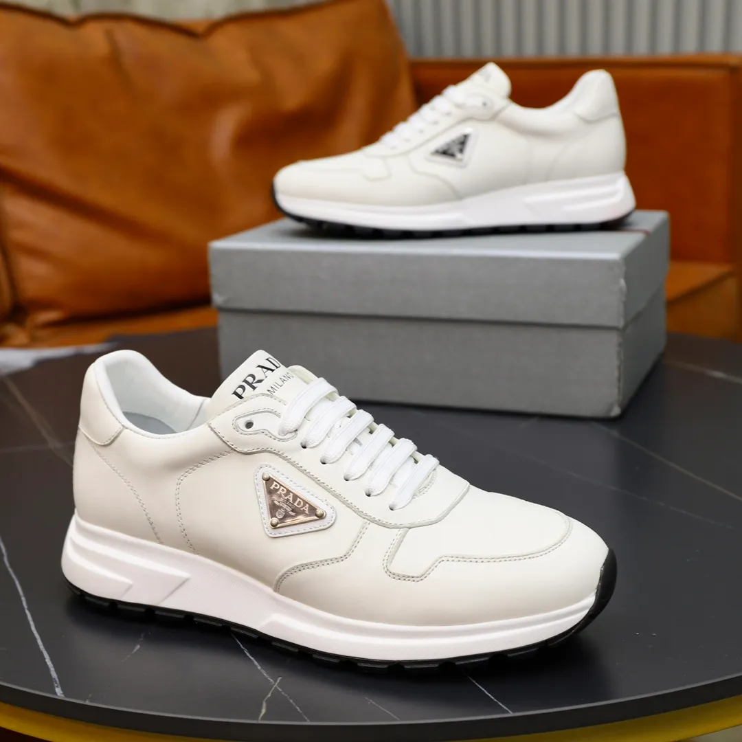 Men's shoes 💰600💰🙅‍♂️🙅‍♂️🙅‍♂️ [PRADA] Prada - High-end quality original order - Upper: Nappa calfskin, tumbled calfskin spliced stretch cloth surface, tongue high frequency brand logo - Lining: water-dyed cowhide - Outsole: ultra-light TPU foam rubber; two-color molded outsole -Ultra-high quality control and fine workmanship: outstanding (high-end, extravagance, grade) -Size: 38-44 (45 can be customized)